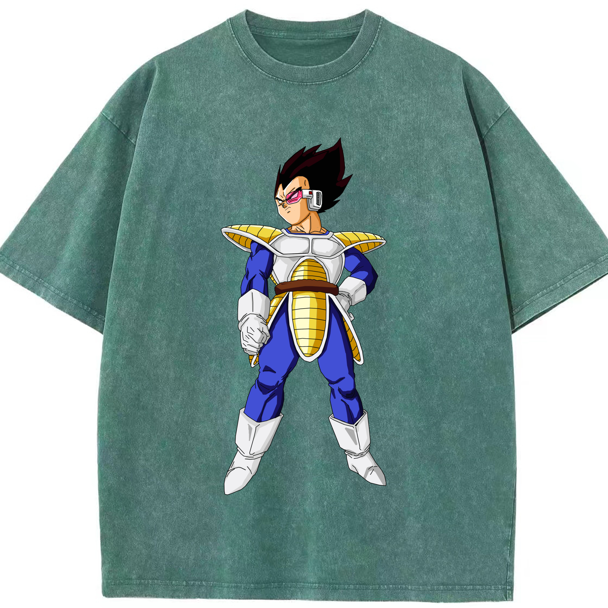 （画像用） ドラゴンボール ベジータ四世（Bejīta Yonsei）DRAGON BALL Vegeta IV 綿100% ヴィンテージ風 半袖Tシャツ（フロントプリント）